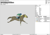 Horse Racing 0512 Embroidery File 6 sizes