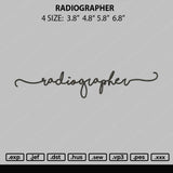 Radiographer Embroidery File 4 size