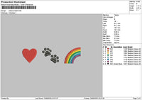 Rainbow 1509 Embroidery File 6 sizes