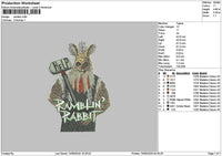 Rabbit Halloween Embroidery File 6 sizes