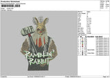 Rabbit Halloween Embroidery File 6 sizes
