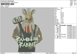 Rabbit Halloween Embroidery File 6 sizes