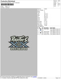 Raptors Embroidery File 5 size