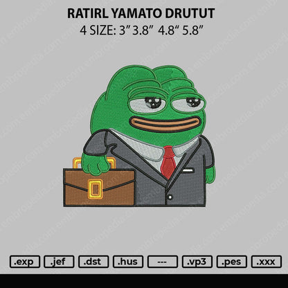 Ratirl Yamato Drutut Embroidery File 4 size