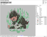 Rock Lee Mode Embroidery File 4 size