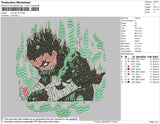 Rock Lee Mode Embroidery File 4 size