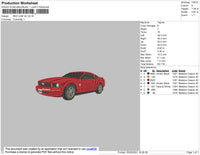 Red Car V2 Embroidery File 4 size
