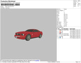 Red Car V2 Embroidery File 4 size