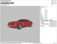 Red Car V2 Embroidery File 4 size