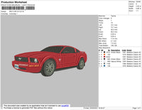 Red Car V2 Embroidery File 4 size
