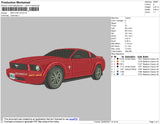 Red Car V2 Embroidery File 4 size