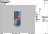 Redbull1105 Embroidery File 6 sizes