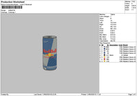 Redbull1105 Embroidery File 6 sizes