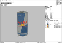 Redbull1105 Embroidery File 6 sizes