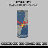 Redbull1105 Embroidery File 6 sizes