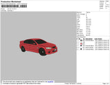 Red Car V3 Embroidery File 4 size