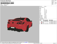 Red Car V5 Embroidery File 4 size