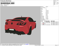 Red Car V5 Embroidery File 4 size