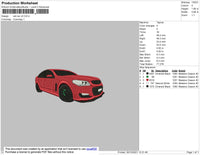 Red Car V4 Embroidery File 4 size