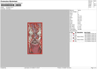 Red Ghost Embroidery File 4 size