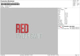 Red Ts Embroidery File 6 sizes