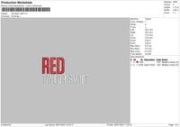 Red Ts Embroidery File 6 sizes