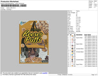 Reeses Puffs Embroidery File 4 size