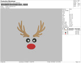 Raindeer Christmas Embroidery File 4 size