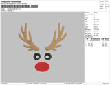 Raindeer Christmas Embroidery File 4 size
