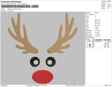 Raindeer Christmas Embroidery File 4 size