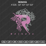 Reinova Embroidery File 4 size