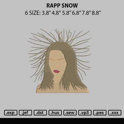 Rapp Snow Embroidery File 6 sizes