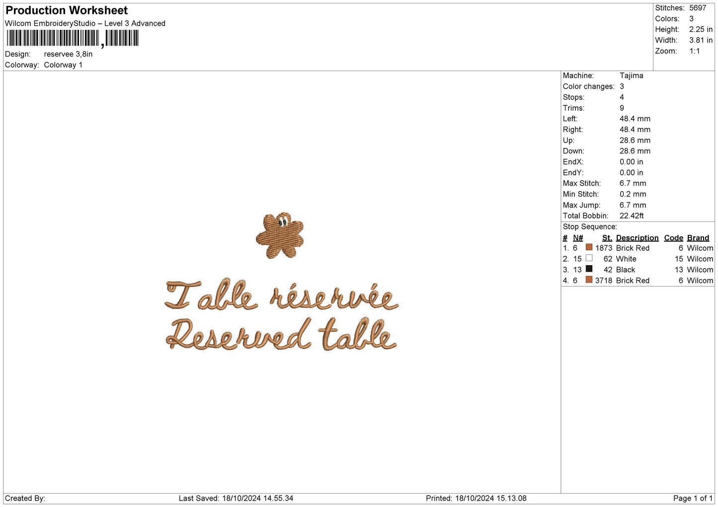 Reserved Able Text Embroidery 2 Files