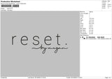 Reset Embroidery File 6 sizes
