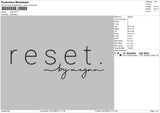 Reset Embroidery File 6 sizes