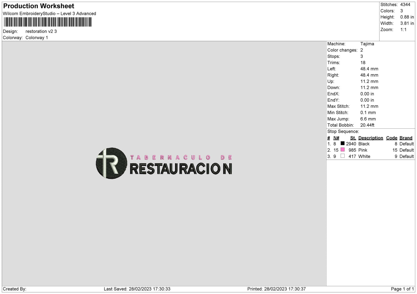 Restoration Embroidery 2 Files