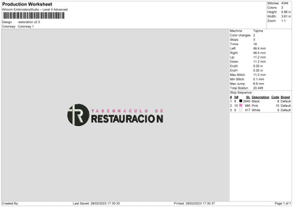 Restoration Embroidery 2 Files