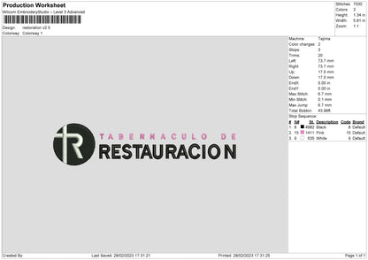 Restoration Embroidery 2 Files