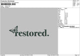 Restoredtext Embroidery File 6 sizes