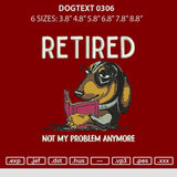 Dogtext 0306 Embroidery File 6 sizes