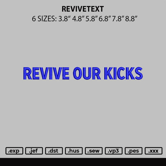 Revivetext Embroidery File 6 sizes
