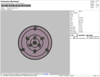 Rinnegan Sasuke Embroidery File 4 size