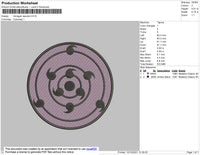 Rinnegan Sasuke Embroidery File 4 size