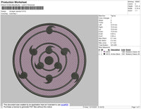 Rinnegan Sasuke Embroidery File 4 size