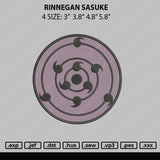 Rinnegan Sasuke Embroidery File 4 size
