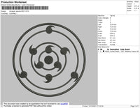 Rinnegan Embroidery File 4 size