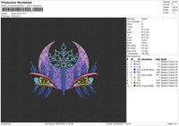 Rising Moon Embroidery File 4 size