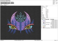 Rising Moon Embroidery File 4 size