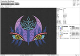 Rising Moon Embroidery File 4 size