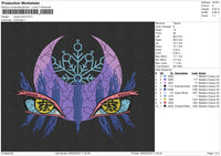 Rising Moon Embroidery File 4 size